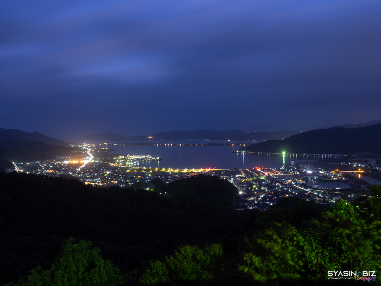 大内峠一字観公園 – 日本三景・天橋立を眺める与謝野町の夜景