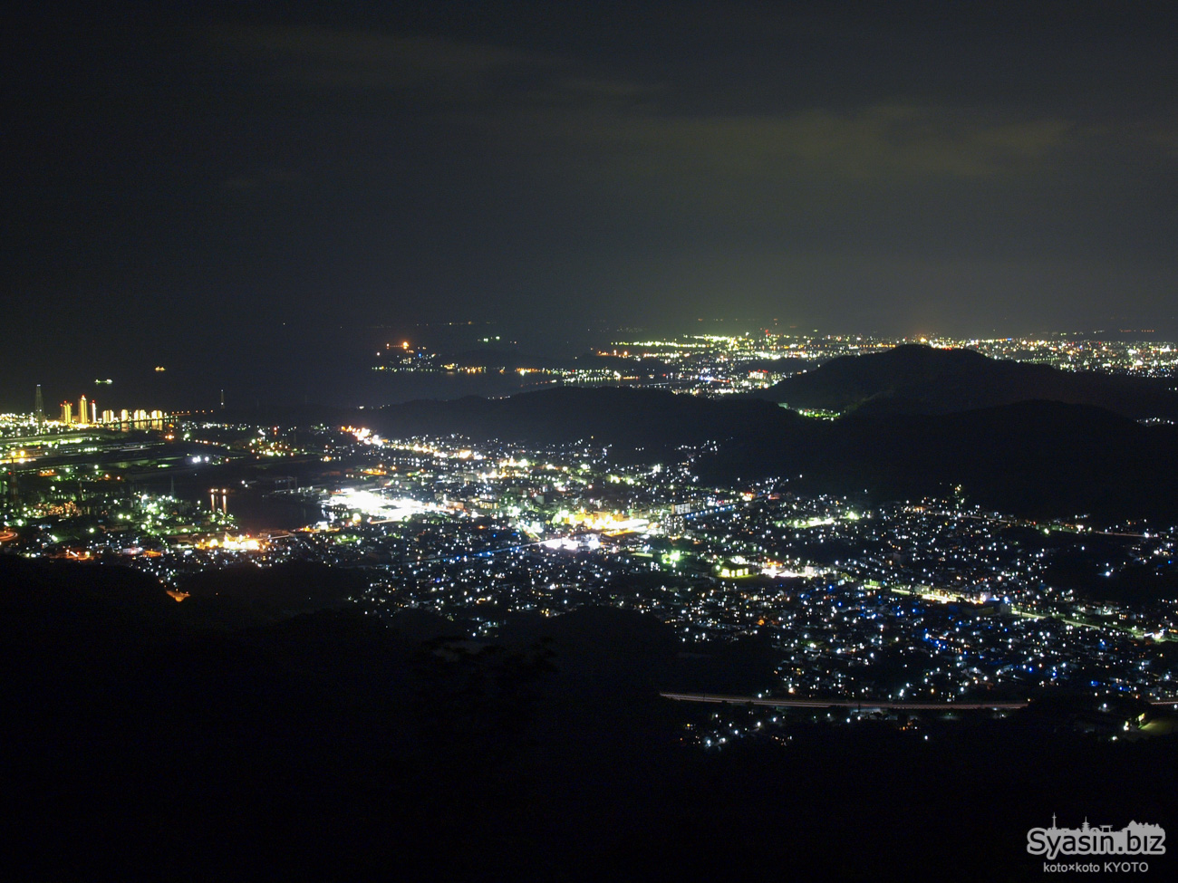 森林公園 雨の森の夜景 – 和歌山県海南市