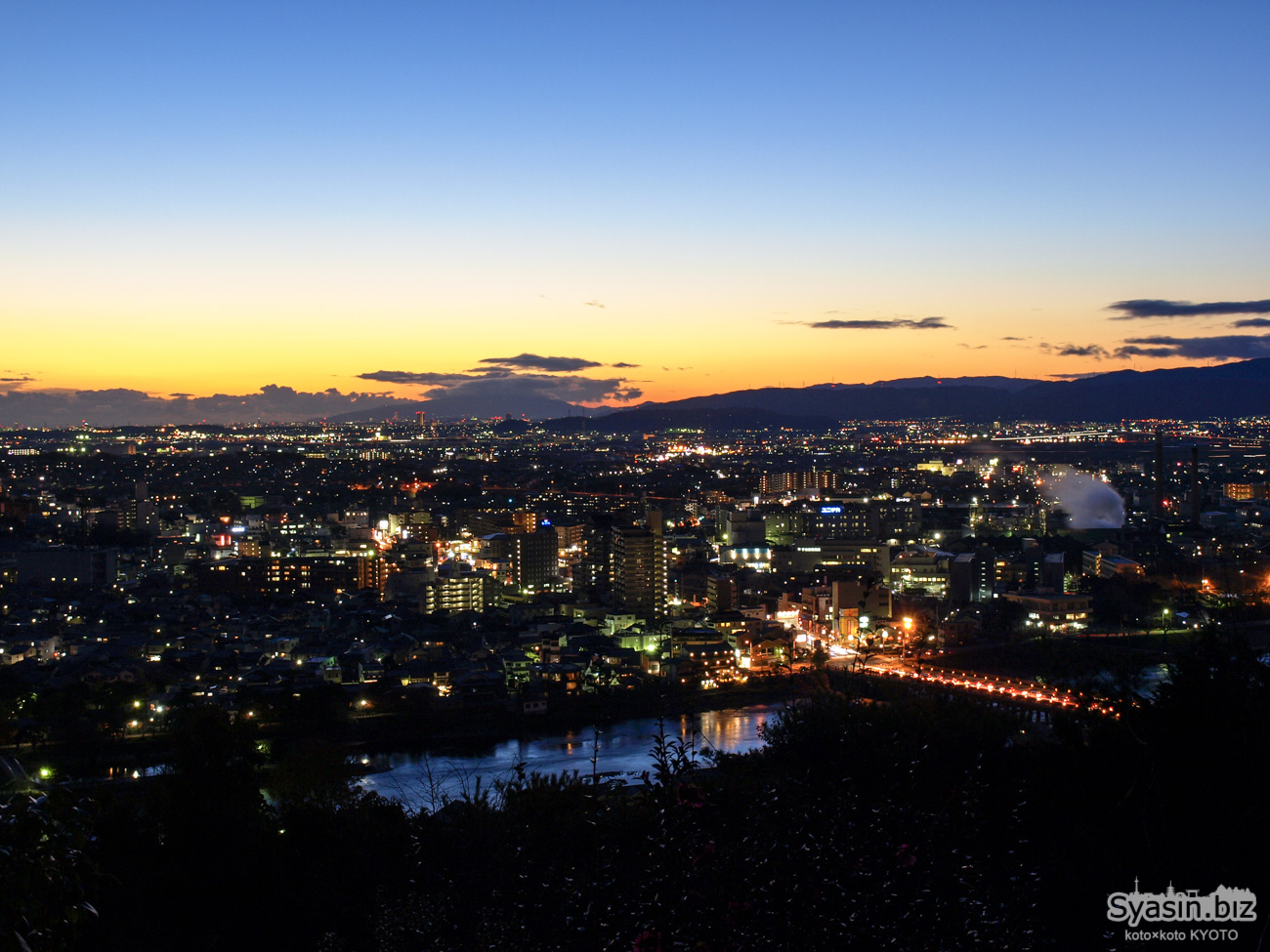大吉山展望台の夜景 – 京都府宇治市