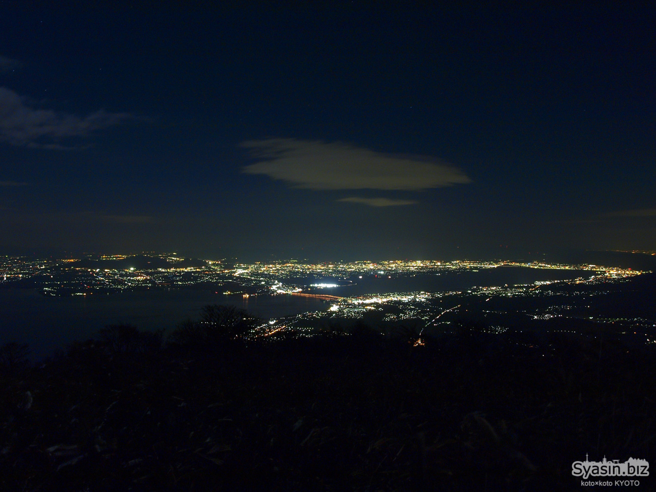 比良 蓬莱山の夜景 – 滋賀県大津市