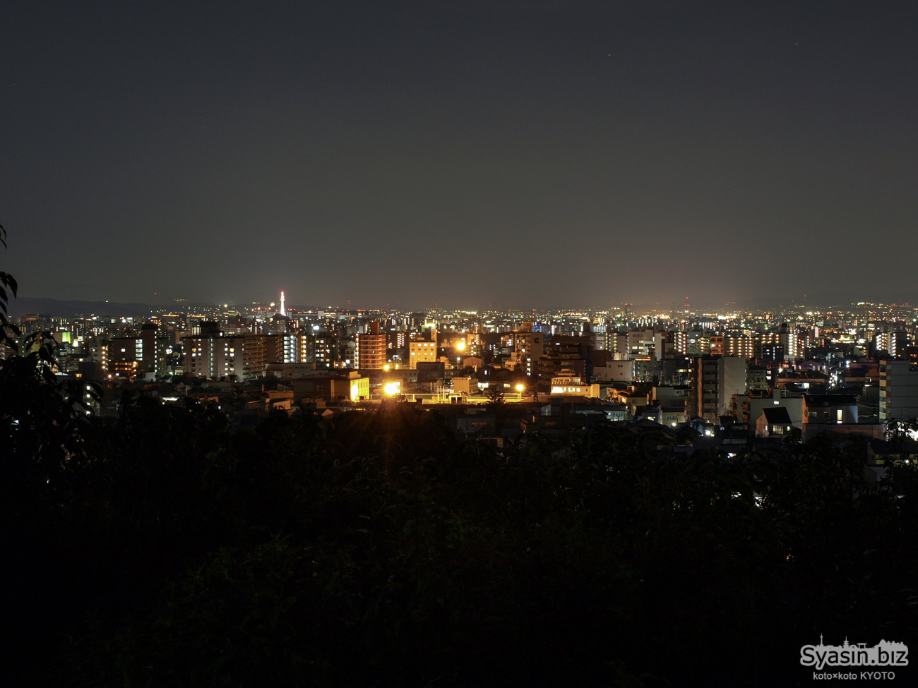 船岡山公園の夜景 – 京都市北区
