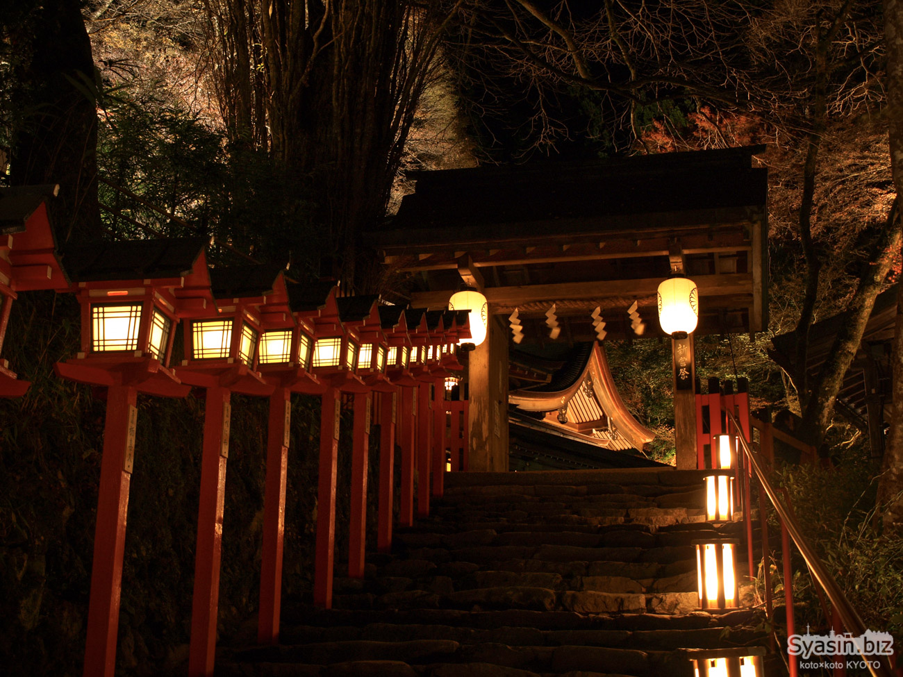 貴船神社 ライトアップ 夜景