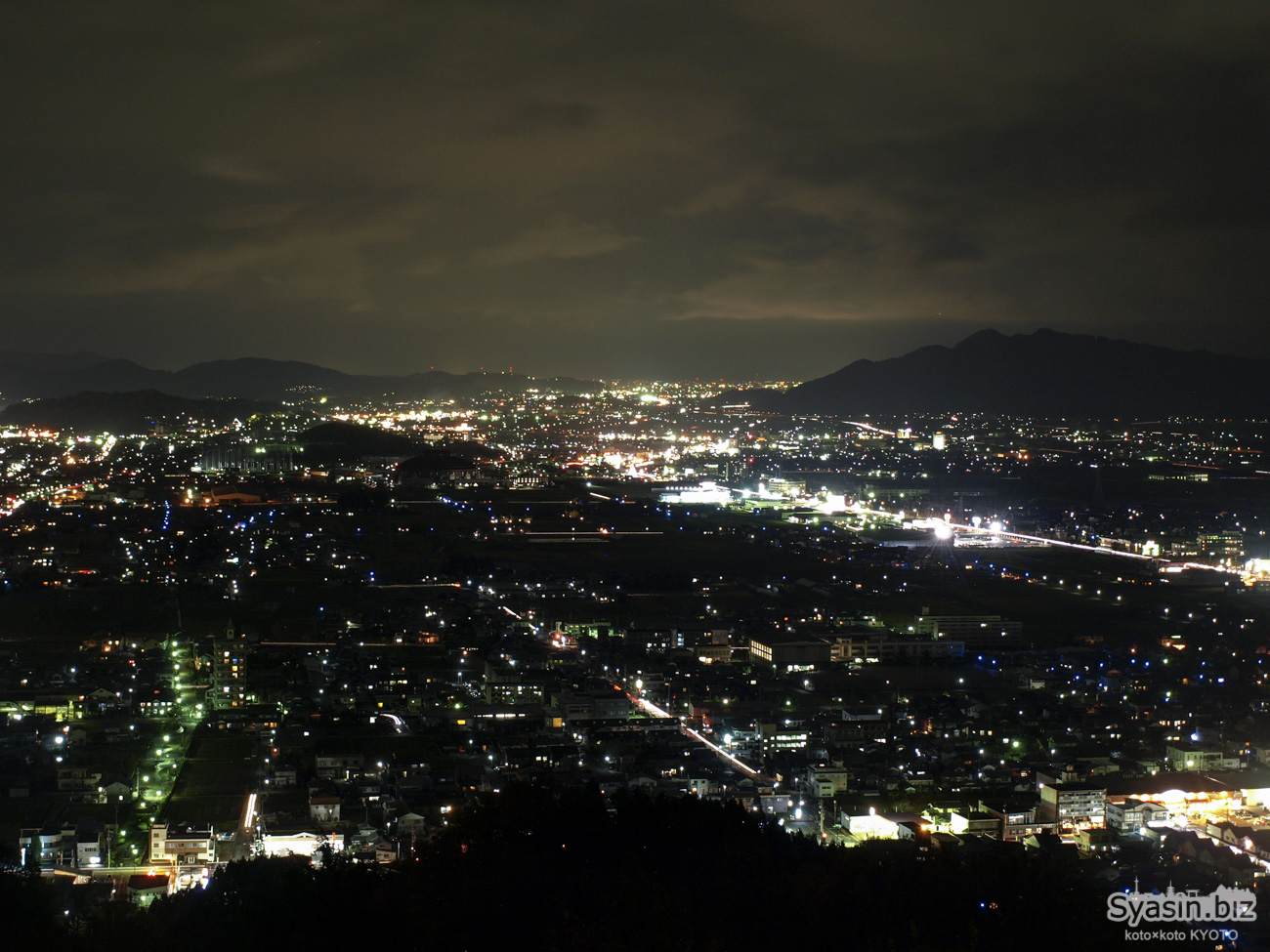 村国山 福井市方面の夜景
