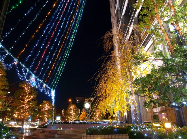 京都ホテルオークラのクリスマスイルミ