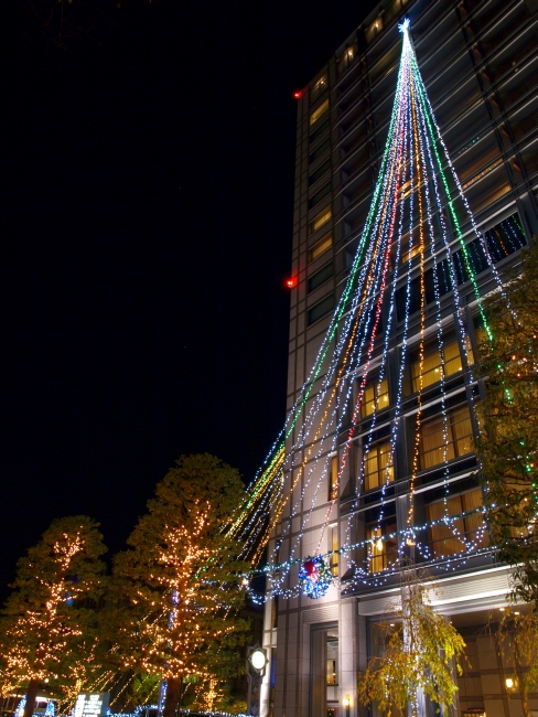 京都ホテルオークラのクリスマスイルミ