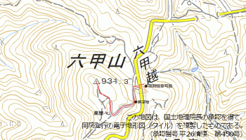 宝塚・六甲山頂のルート