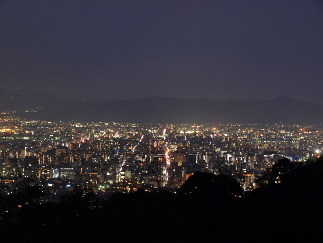京都将軍塚　市街地方面夜景